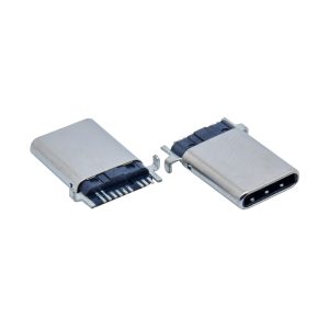 PCB mount USB-C Male Connector SMT 9 Pin right angle