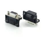 D-sub Female Connector 15p Angled — DB15-F04 Right Angle 15-Pin D-Sub Receptacle for Industrial Automation, AV & Data Communication