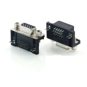 D-sub female connector 15p angled