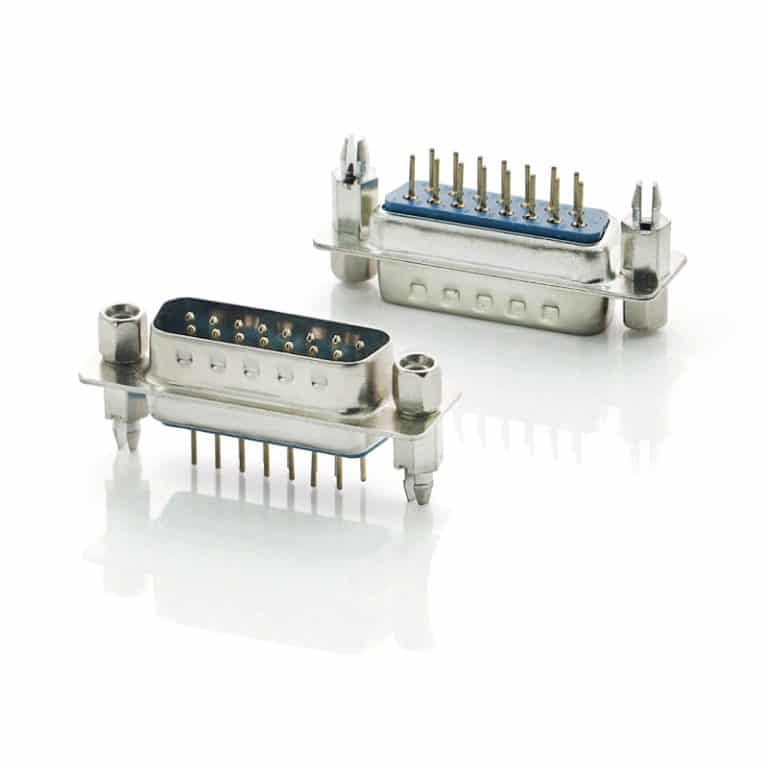 Vertical mount d-sub plug 15p