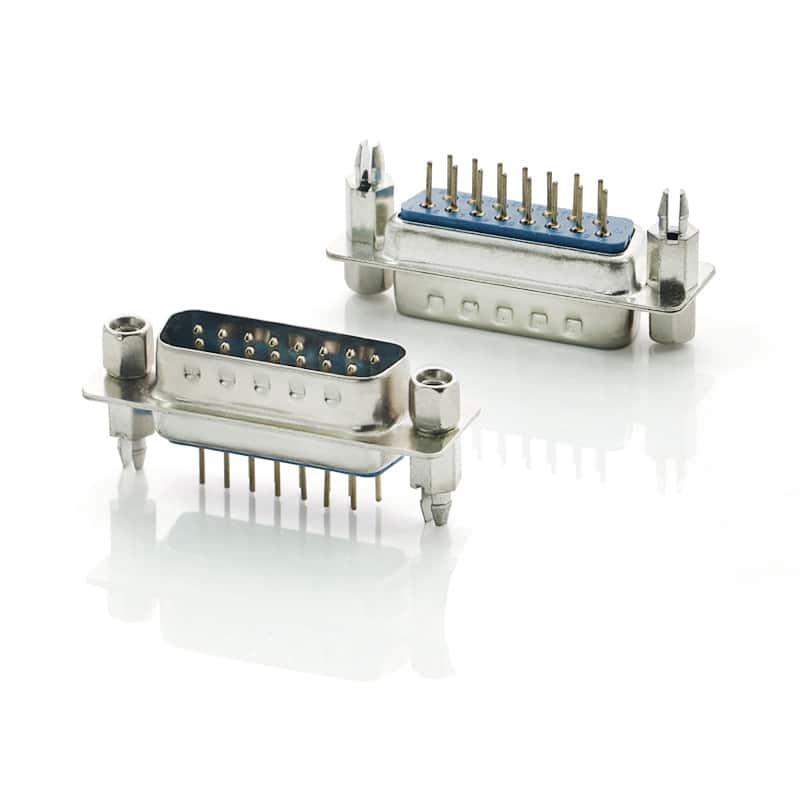 Vertical mount d-sub plug 15p