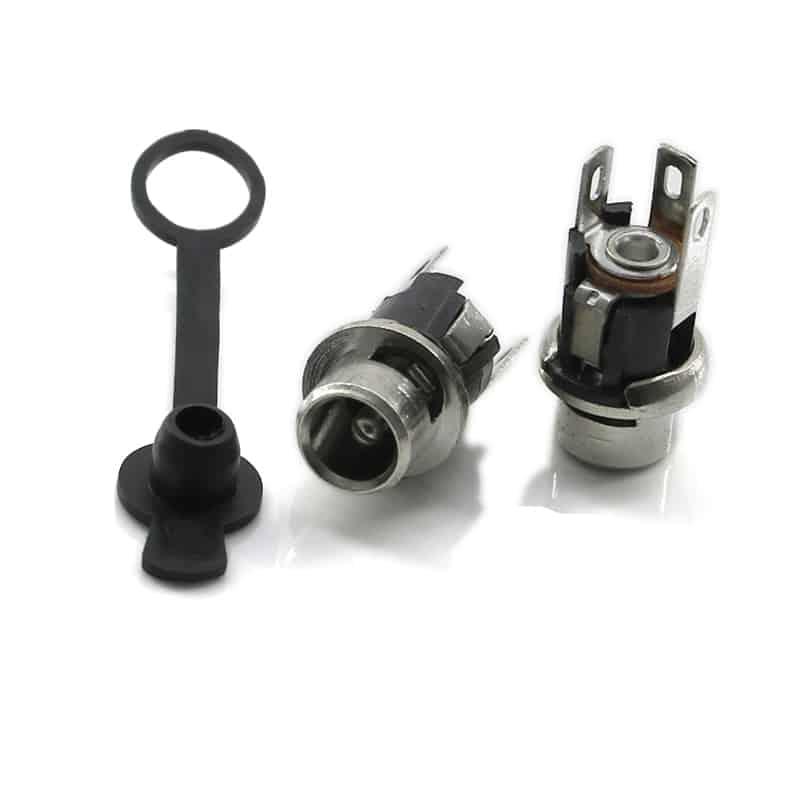 Panel Mount Metal DC jack connector 3pin