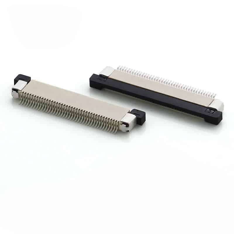 Easy-on 0.5 mm FPC Connector Zif 2.0 height upper contact right angle SMT