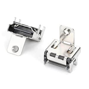 Female HDMI PCB Mount Connector 19pin SMT Right Angle