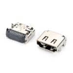 HDMI receptacle 90 degree pcb mount connector