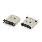 HDMI Male Connector 19 Pin – Reliable Clamp Type PCB Mount Solution