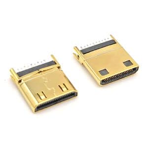 Premium Mini HDMI Connector C Type 19Pin – Straddle Mount for 4K/8K Portable Devices