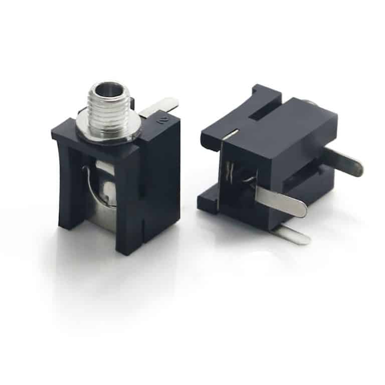 2.5mm audio jack connector 3pin DIP right angle