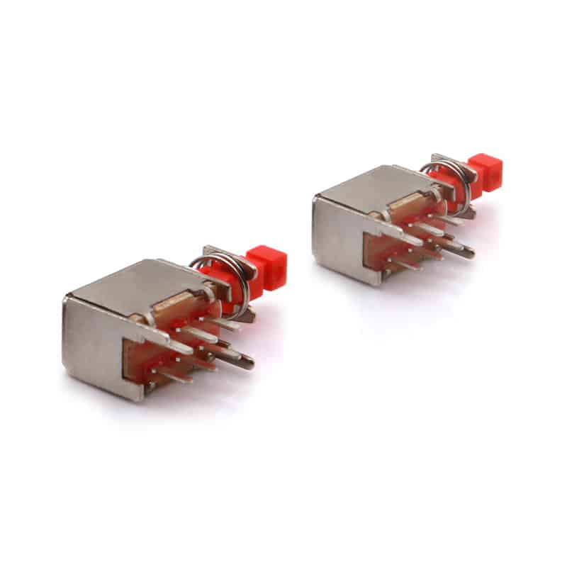 6pin red push switch 2p2t