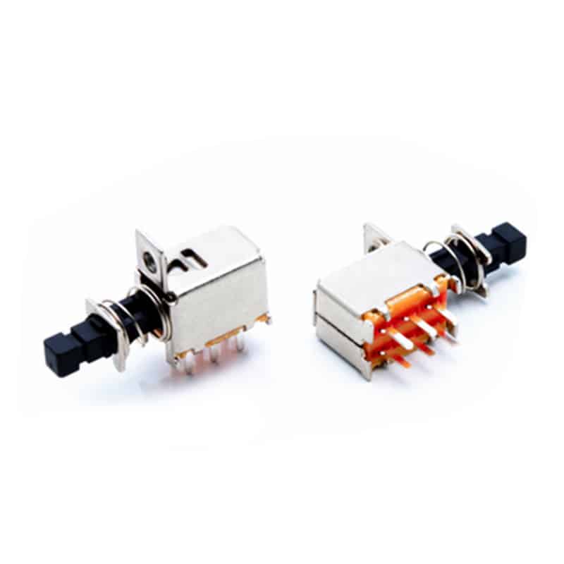 6pin self lock chave push switch 2p2t