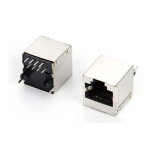RJ45 female jack 8p dip vertical