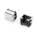 Modular jack RJ45 Shielded 8p8c mid mount
