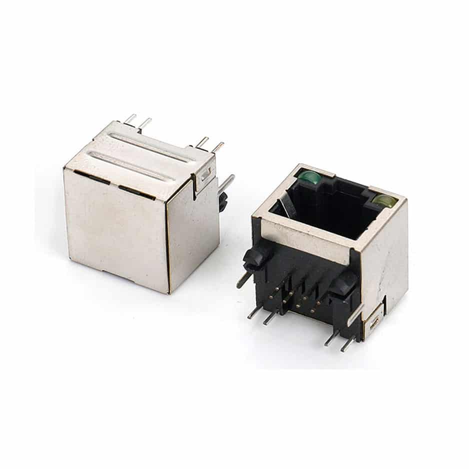 Magnetic RJ45 Jack Shielded 1000 BASE-T With Leds