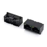 Multi-port RJ45 Jack 2×1 with leds