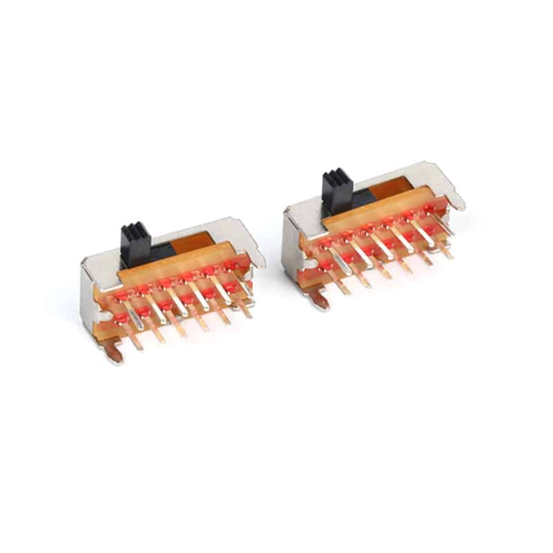 12 pins DIP 2p4t horizontal slide switch 4 positions