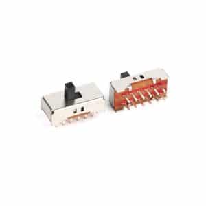Horizontal slide switch 4P2T 12pin DIP