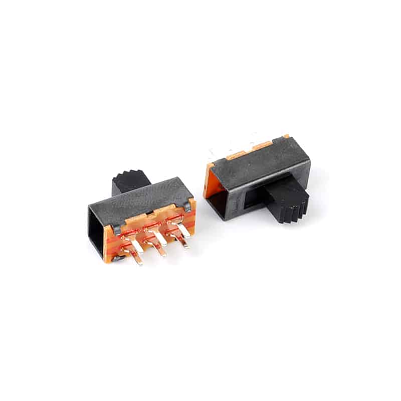 2 pole DPDT slide switch throuh hole DIP 180 degree