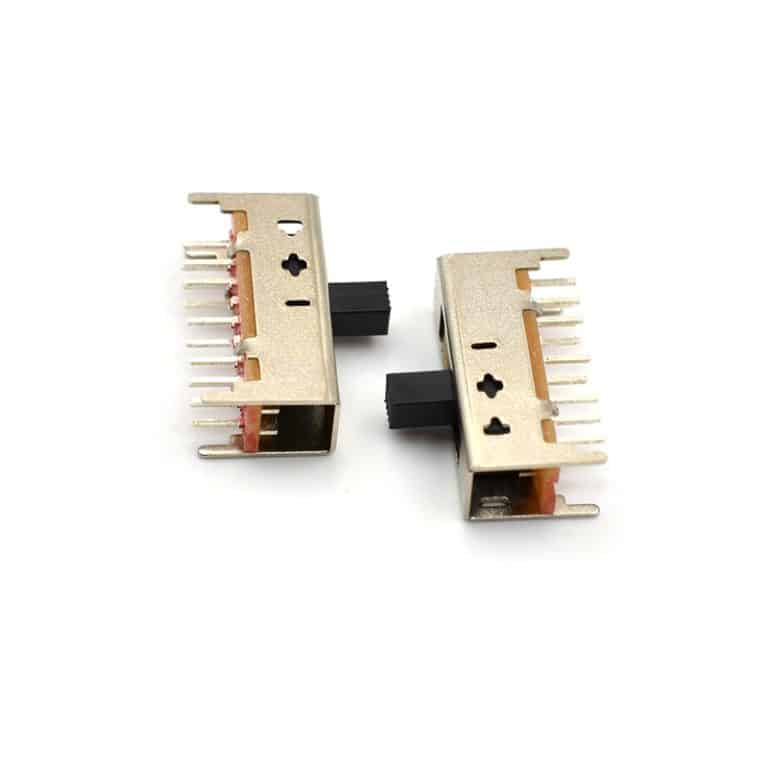 12 Pins DIP Slide switch 2p6t vertical For PCB Mount