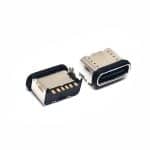 IP67 Waterproof USB-C Connector 6 Pin SMT — USB-TC06-FW08 Outdoor & Industrial Type-C Female Receptacle