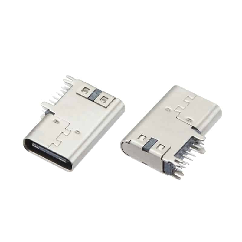 USB Type C connector on motherboard 14 pin DIP upright