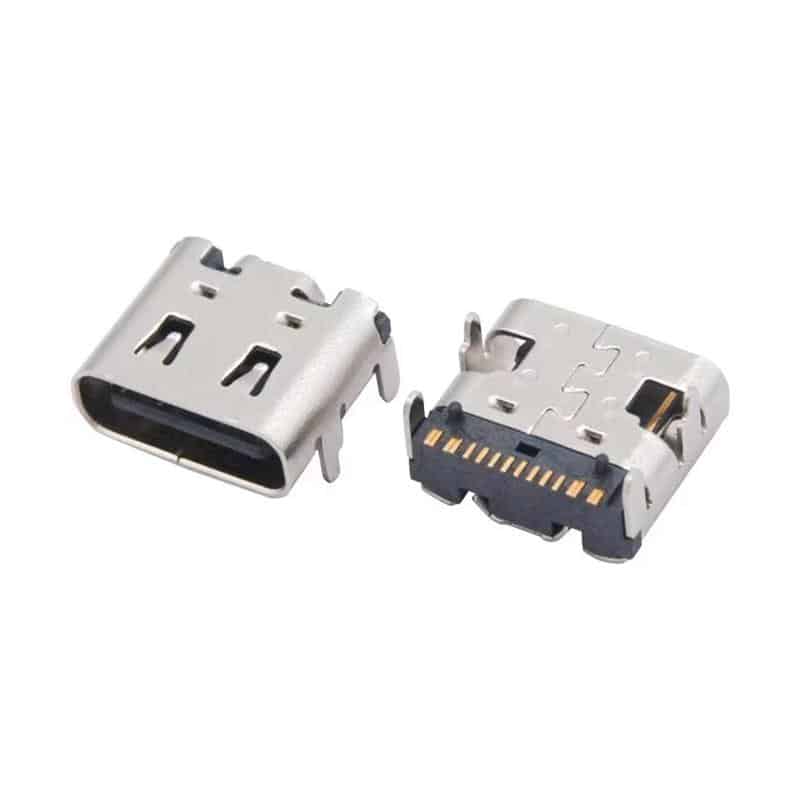 USB C Type Connector 16pin Top mount 90 degree