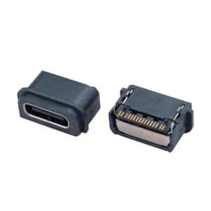 16 Pin USB C Connector waterproof top mount right angle