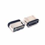 Right-angle usb c waterproof connector 16 pin smt