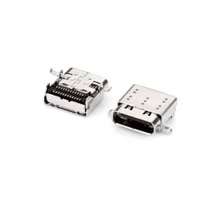 Surface mount USB C connector smt 24pin right angle CL=1.57mm L=9.17