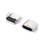 Top mount USB Type C Receptacle 24pin Double shells USB 4.0 pcb connector SMT cL=1.32mm l=8.21mm
