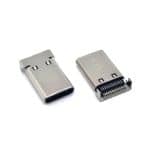 Mid mount USB C Male Connector 24 pin smt Horizontal