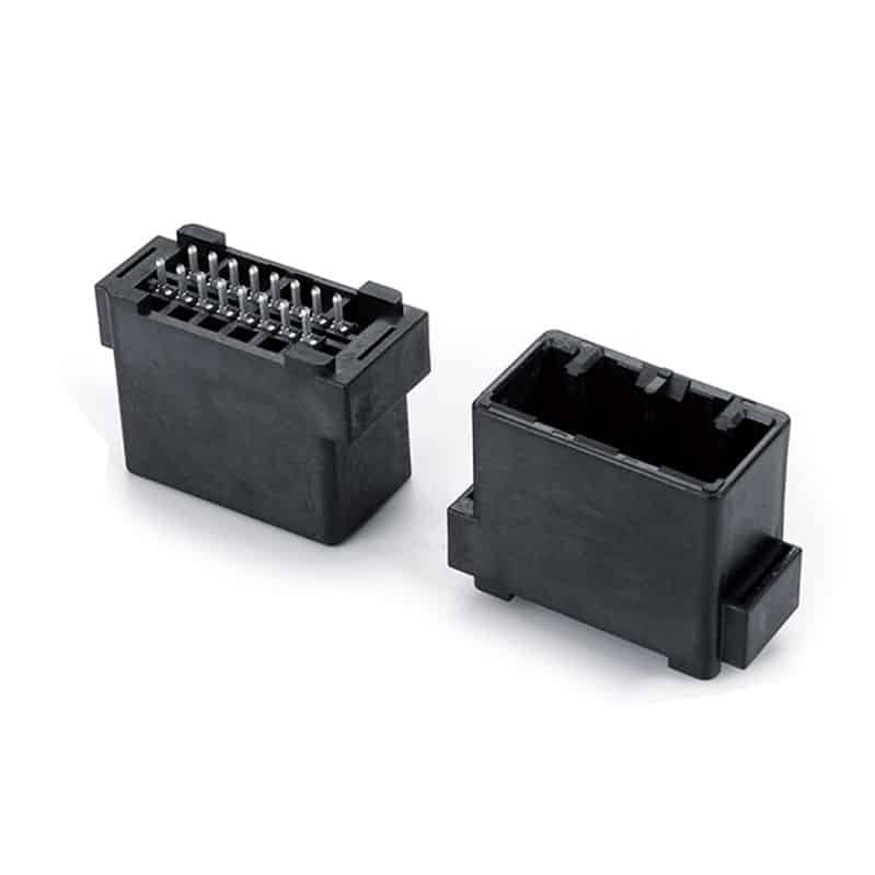 16 Pole M Connector Automotive Socket – 16 Way Straight Header, 2 x 8 Layout, Tin or Gold Plated