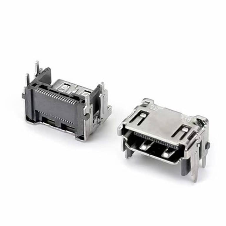Right-angle Display Port connector SMT 20 pin heighten type
