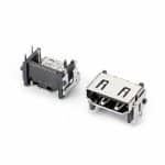 20 pin DisplayPort 1.4 connector smt right angle thourgh hole