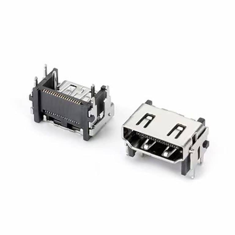 20 pin DisplayPort 1.4 connector smt right angle thourgh hole