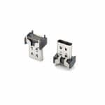 USB Type-C Receptacle 24P Vertical SMD T/H Connector for High-Speed USB 3.1 Applications