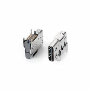 PCB Mount USB type-c connector 24 pin flank SMT T/H