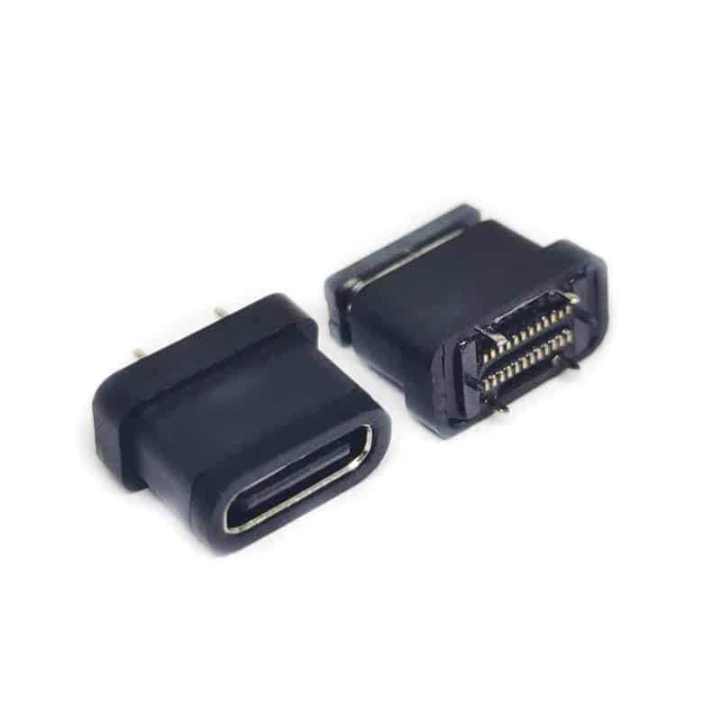 Waterproof USB-C Connector 24 pin SMD Vertical