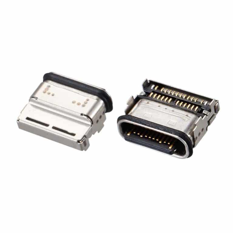 ipx8 Waterproof USB Type-C Female Connectors Top Mount USB Type-C Waterproof Connectors 24 pin SMT Right Angle L=8.65