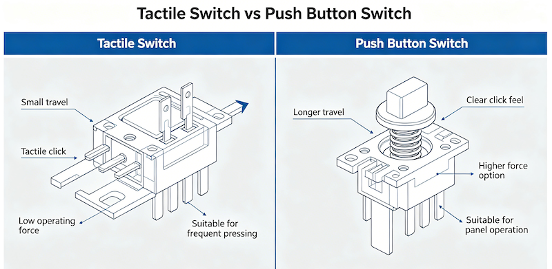 Tactile Switch vs Push Button Switch: Key Differences and How to Choose