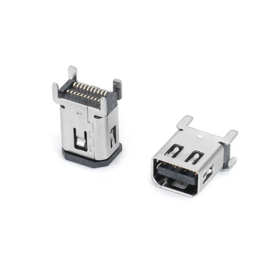 Vertical mount Mini DP Connector Female 20 pin