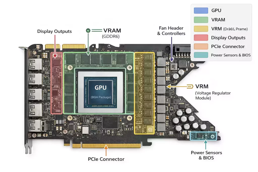 displayport connector on pcb board