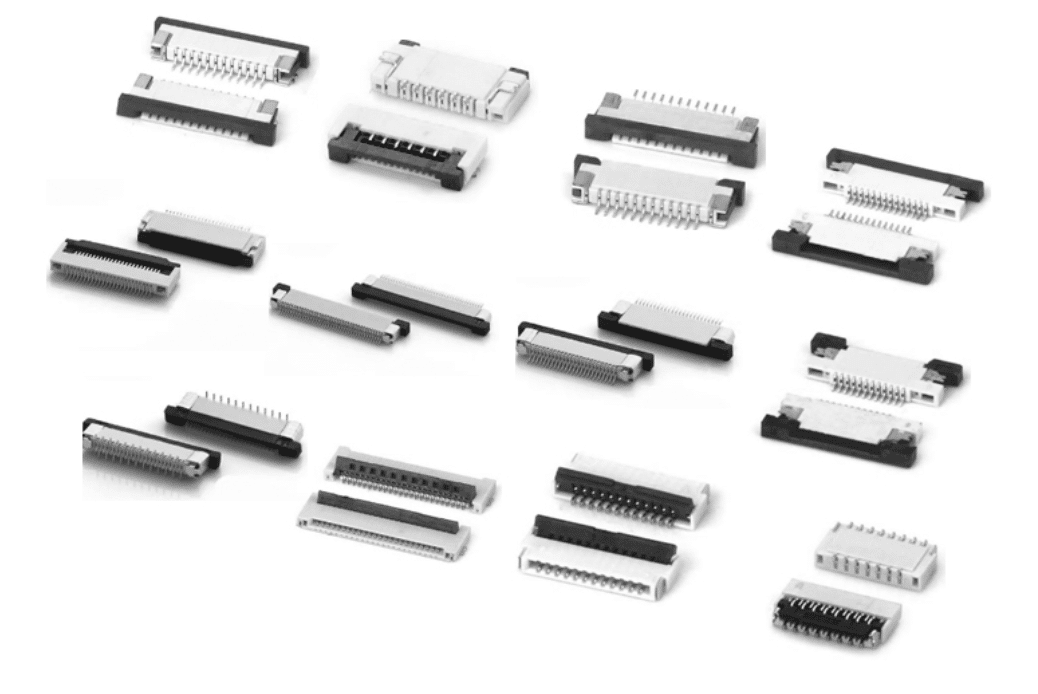 FPC FFC connector 0.5mm 1.0mm pitch ZIF non-ZIF for flexible printed circuits
