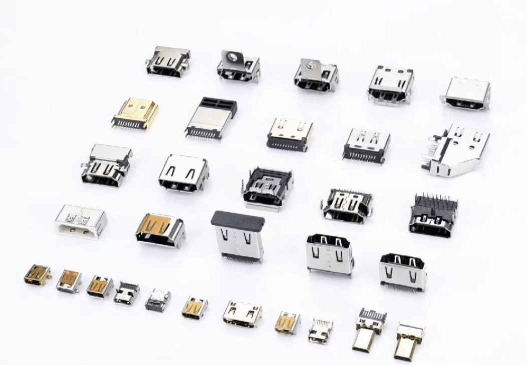 HDMI PCB connector SMT through-hole Type A Type D for monitors and AV equipment