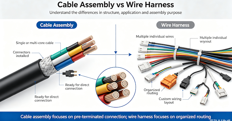 Cable Assembly vs Wire Harness