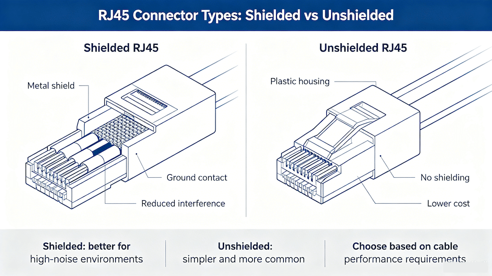 RJ45 Connector Types: Shielded vs Unshielded — A Field Engineer’s Guide to Smarter Procurement
