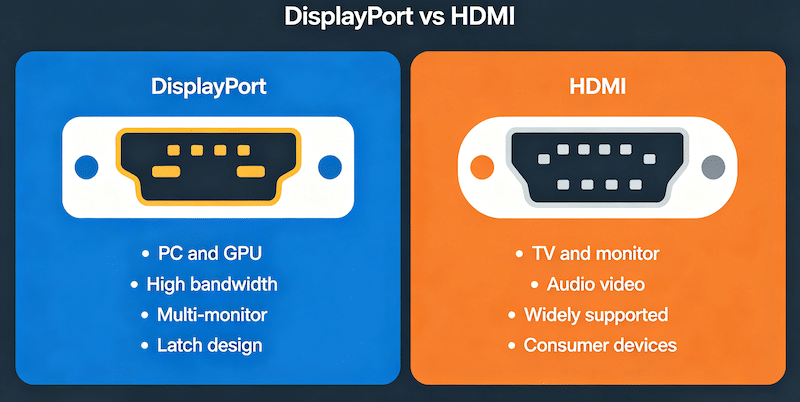DisplayPort vs HDMI: 12 Key Differences, Pros, Cons & How to Choose (2026 Guide)