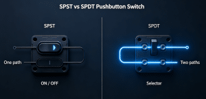 SPST vs SPDT pushbutton switch