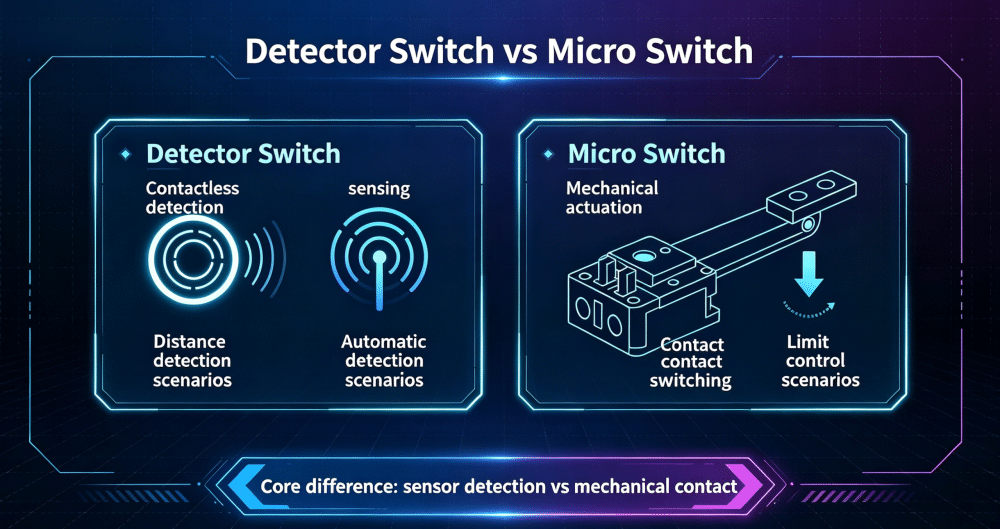 detector switch vs micro switch