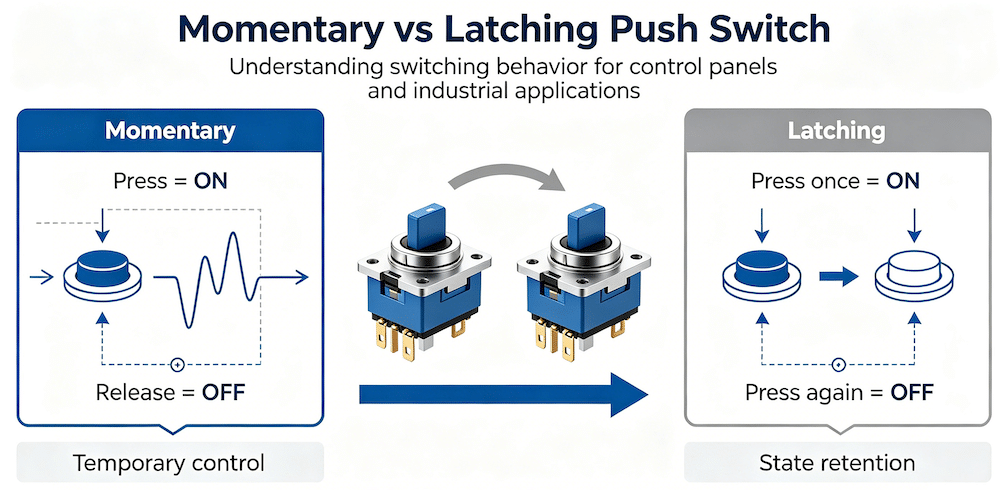 Momentary vs Latching Push Switch: Critical Selection Criteria for Engineers and Buyers