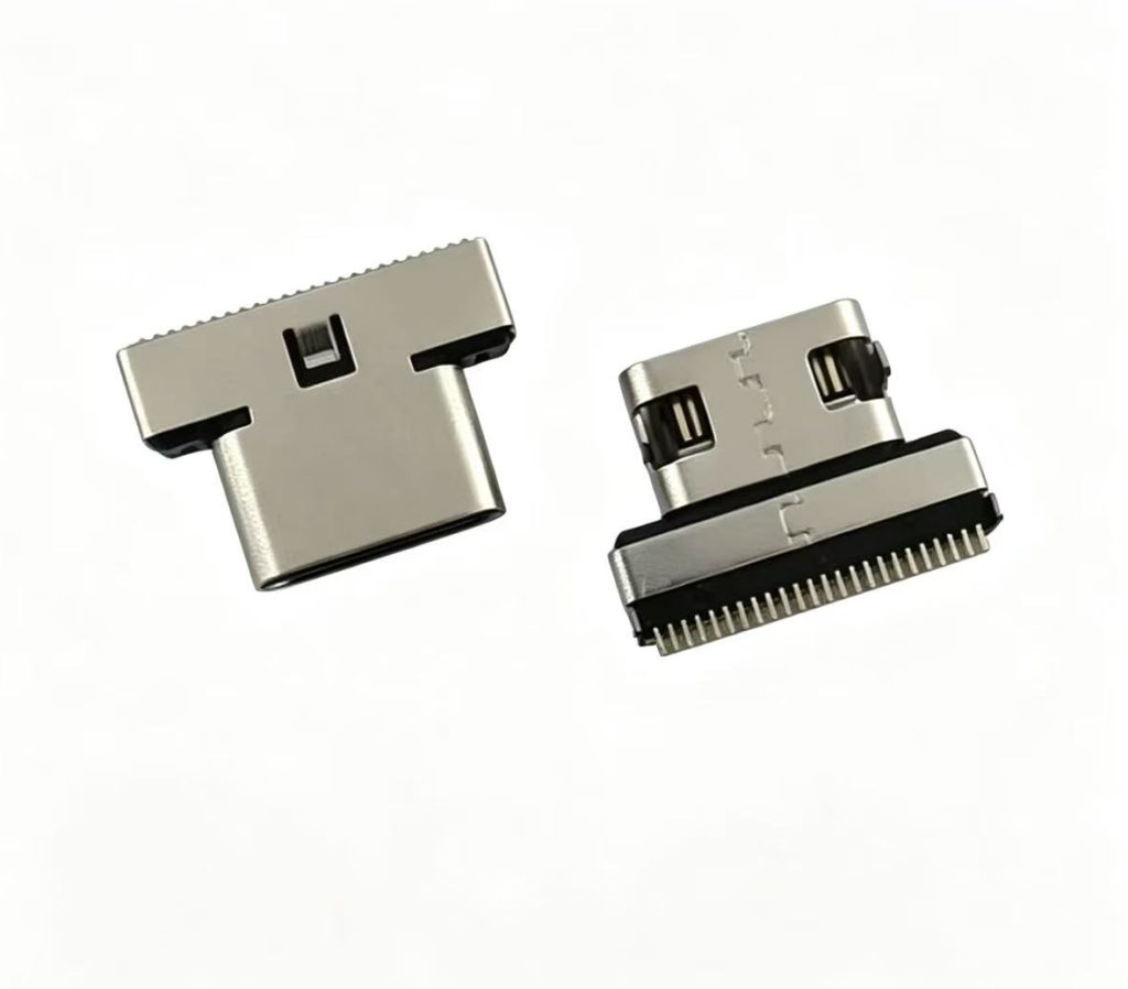 USB4 Type-C Receptacle 24 Pin Single Row for 40Gbps High-Speed PCB Applications